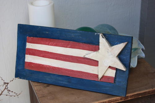 Wooden U.S.A Flag Hanging Sign 16" - Americana Decor | #dpt532140