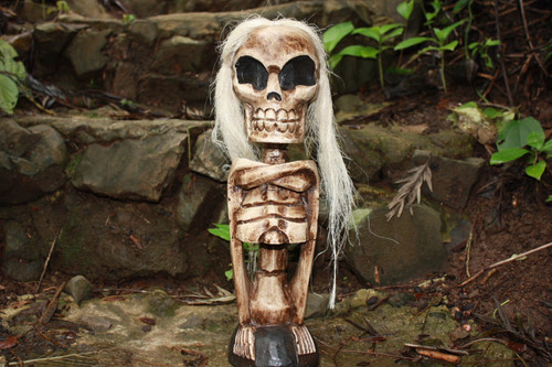 Female Skeleton Statue 16" - Skull Decor | #kng21036