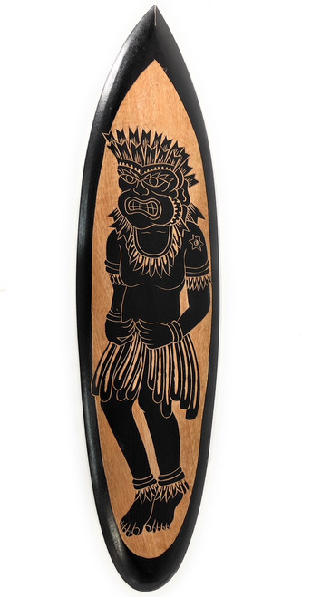 Wooden Surfboard w/ Tiki Dancer 32" - Hawaii Decor | #erb26008