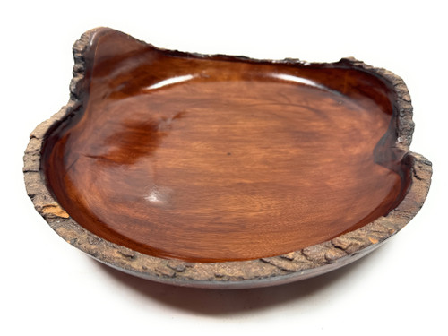 Carved Wood Bowl Designer - Tamarin 14" Stained | #lpu04s