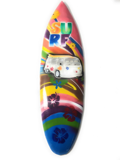 Surfboard w/ VW Van 70's Style 20" - Surf Hawaii - Trophy | #lea05m50 ...