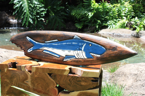 Shark Bite Surf Sign w/ Fish - 40" - Surf Decor | #ksa9035100