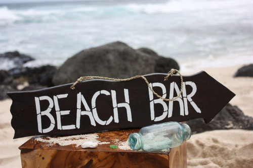 Beach Bar Driftwood Sign 20" - Tiki Bar Decor | #snd2505650