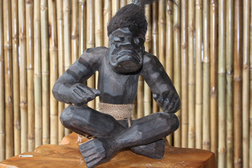 Warrior Chief Primitive Tiki 12" - Tribal Art | #lge2400430