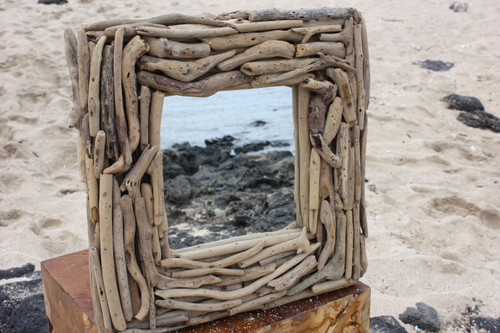 Driftwood Square Mirror 16"x16" - Coastal Living | #lis3100240b