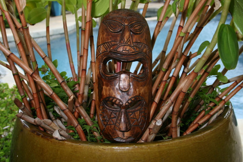 Fijian Tiki Mask 12" - 2 Deities Love & Happiness | #mdr1900930