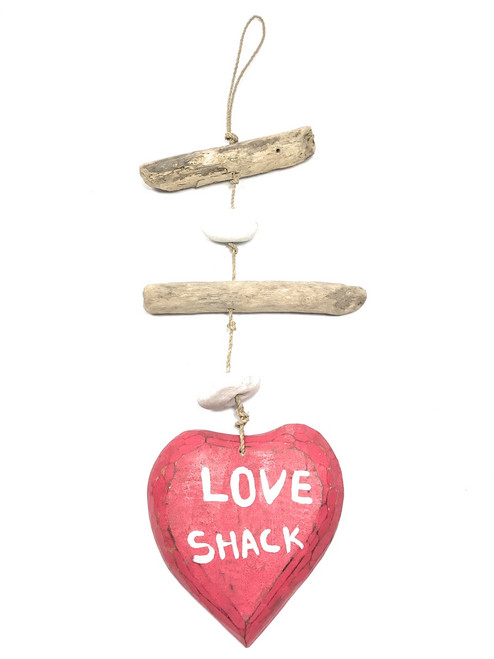 Love Shack Driftwood Garland w/ White Stone 12" - Rustic Cottage Accents | #lis3101630r