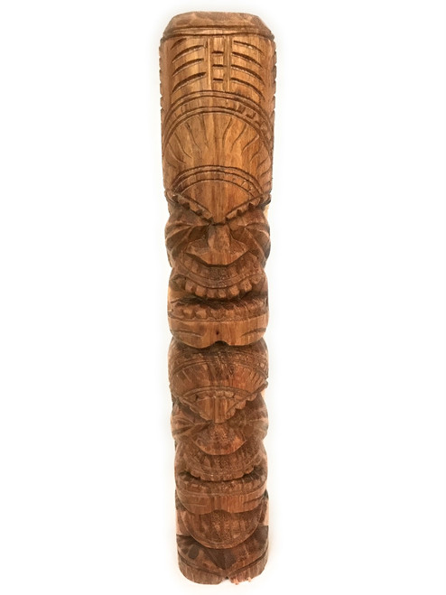 Love/Prosperity Hawaiian Tiki Totem 20" Natural - Carved | #yda114550n
