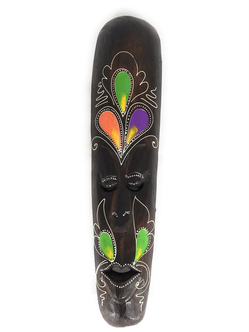Tribal Tiki Mask 20" Floral - Primitive Art | #wib370450b