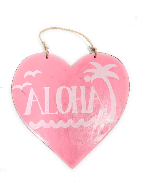 Aloha Heart Sign 5" - Pink | #snd25116p