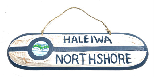 Haleiwa Northshore Wooden surf sign 20" w/ custom painting | #snd25082