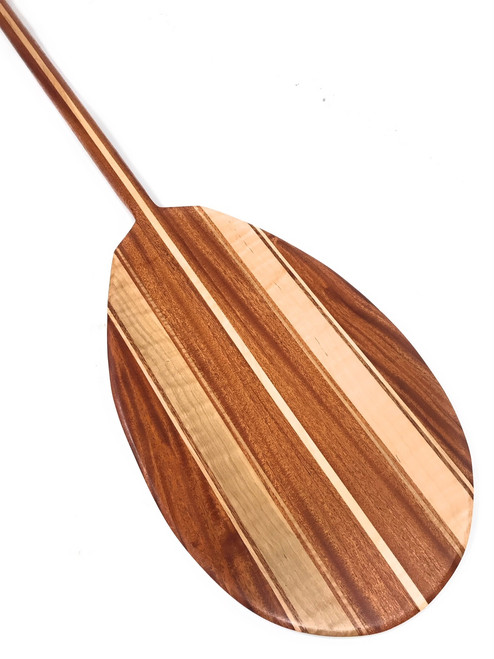 Koa Canoe Paddle 60" w/ Maple Inlays Steersman - Made in Hawaii - | #KOAM010