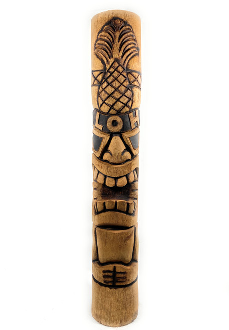 Hospitality Outdoor Tiki Totem 60" w/ Aloha Pineapple - Burnt Finish | #lbj3026150b