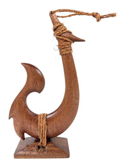 Moana Fish Hook 8 inch on stand - Made In Hawaii | #koagwfh3