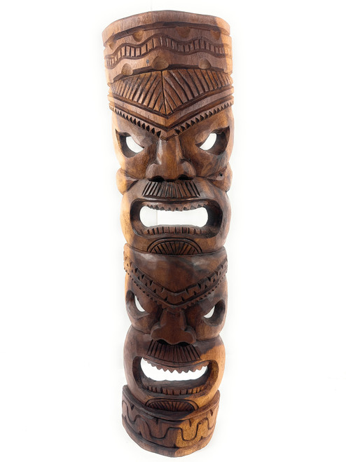 Premium Kane & Lono Tiki Mask 40 inch Natural - Hand Carved | #rtg1012100