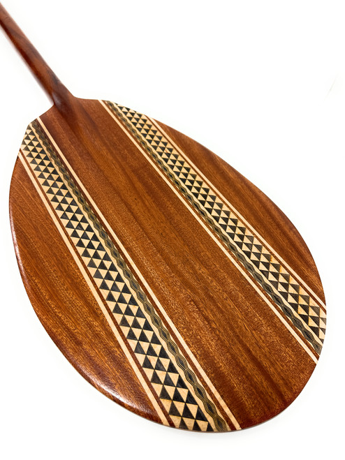 Outrigger Koa Canoe Paddle with Inlay 60 inch with Etching Steersman | #koam016tr