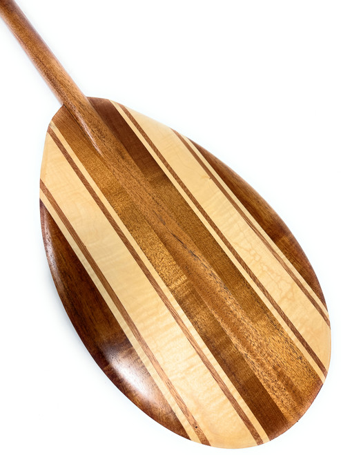 Koa Canoe Paddle 60 in with Inlays Steersman - Made in Hawaii - | #KOA7304