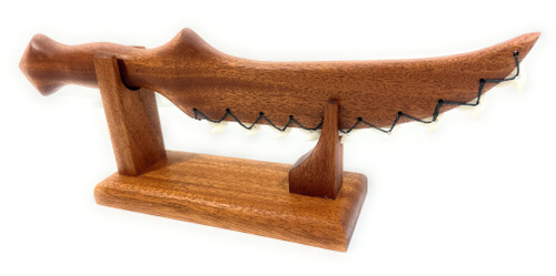 Koa Lei O Mano on Stand 16 inch - Hawaiian Artifact Replica | #koak04