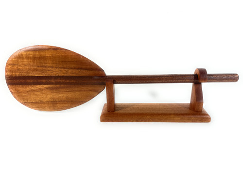 Curly Blonde Koa paddle 24 inch with custom stand | #koa888st24s