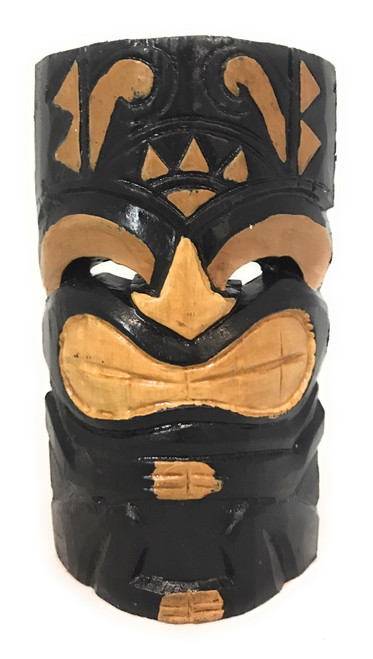 Happy Tiki Mask 8" - Hand Carved Smiley Tiki | #dpt513820