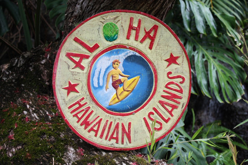 Aloha, Hawaiian Islands Vintage Replica Sign 16" | #dpt502740