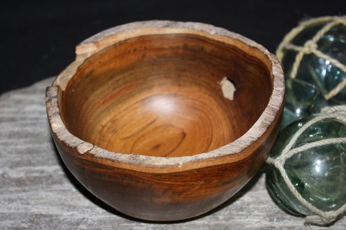 Wooden Bowl 6"X3.5" Teak Root - Rustic | #HWA41