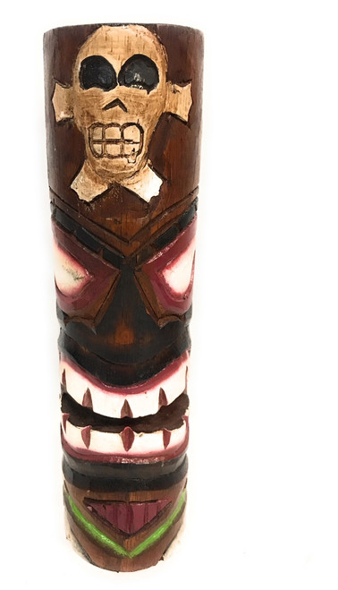 Tiki Totem 10" w/ Cross Bone - Skull Decor | #dpt535825h