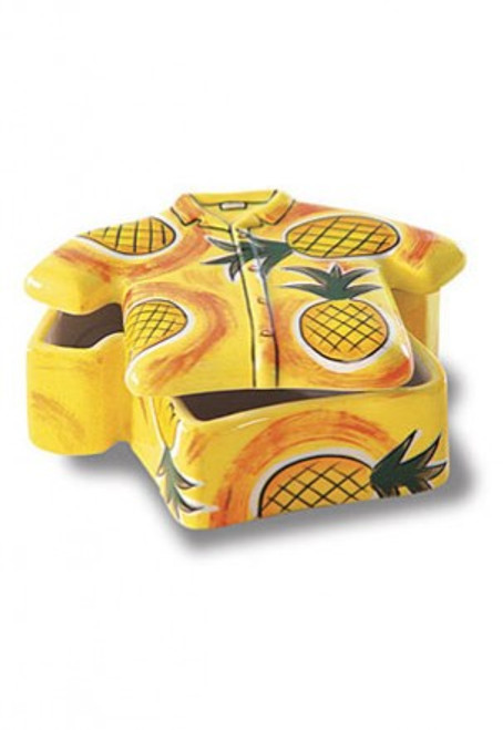 Aloha Shirt Ceramic Pineapple Keepsake box - Wedding Gifts