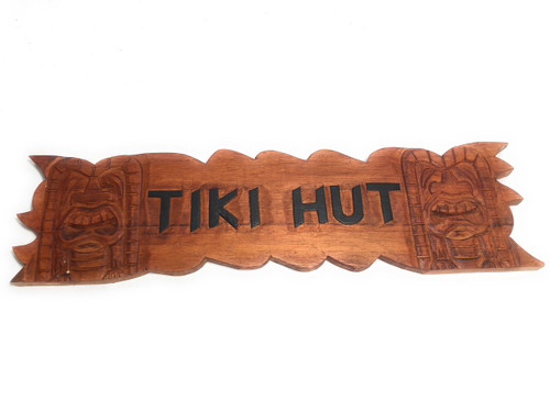 Tiki Hut Sign 24" w/ Love & Prosperity Tikis | #bds1201960