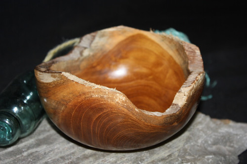 Rustic Wooden Bowl 6"X3.5" Teak Root | #HWA48