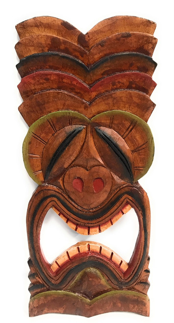 Big Kahuna Tiki Mask 20" Wall Plaque - Hand Carved | #dpt515050