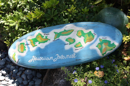 "HAWAIIAN ISLAND CHAINS" SURF SIGN 32" - HAWAII