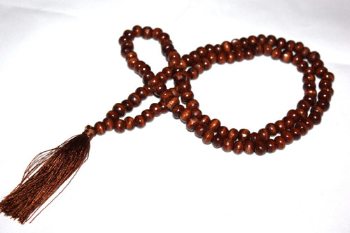 Tassel Necklace Buddha Brown Wooden Beads Jewelry | #cik3601br