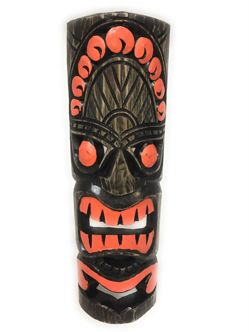 Orange Sunset Tiki Mask 20" - Carved/Painted | #dpt541150