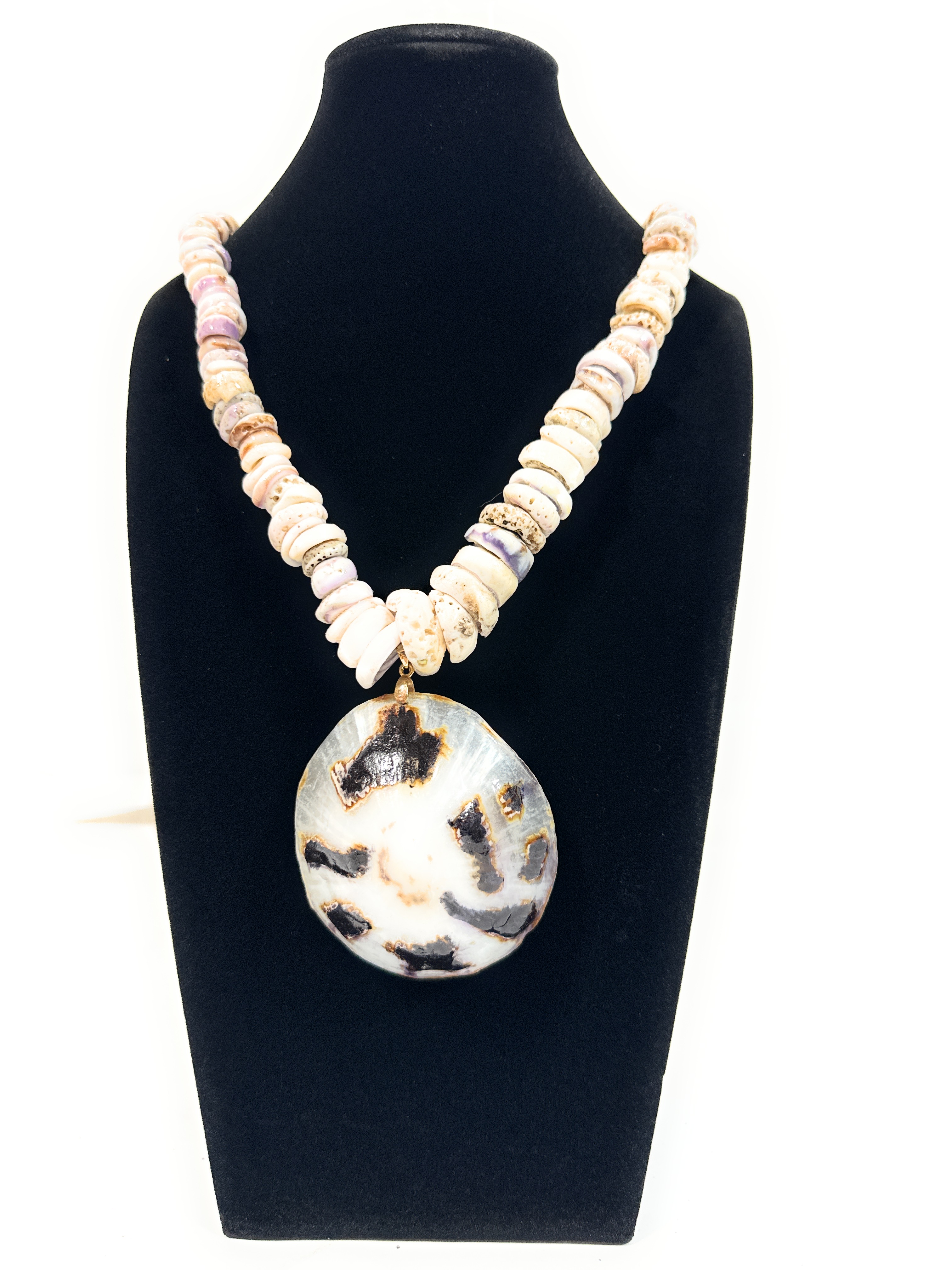 Locally made puka shell necklace
