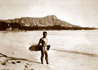 Alaia wooden surfboard - Diamond Head