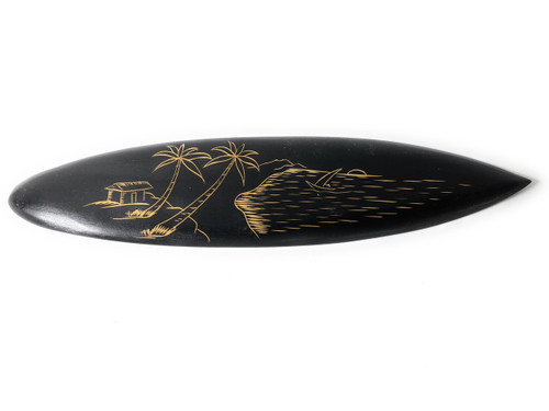 Surfboard w/ Island Sunrise Scene 16" - Hawaii Decor | #erb2601540 ...