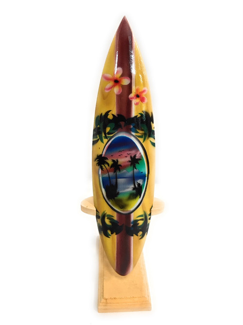 Surfboard w/ Stand Palms & Plumeria Design 8" - Trophy | #lea02f20 ...