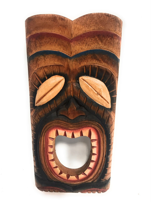 Laughing Tiki Mask 12" Wall Plaque Hand Carved Dpt514730