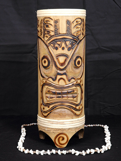 TIGER BAMBOO TIKI VASE 12