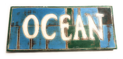 Ocean Sign 14 inch - Rustic Coastal Tone - Cottage Decor | #bds1208135 ...