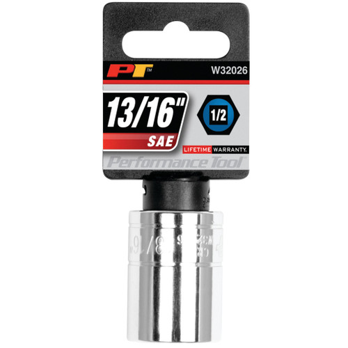 W32026-1/2" Dr. 13/16" 6pt Socket