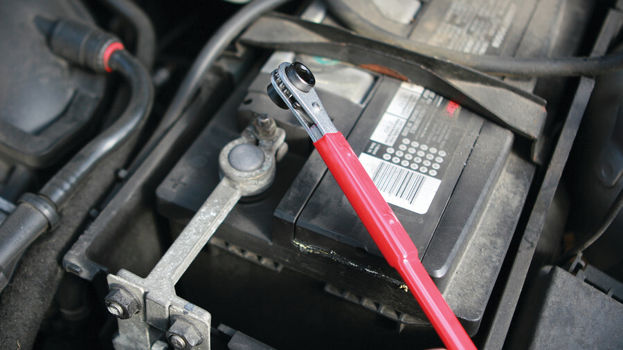 Performance Tool Battery Cables & Terminals, featuring a battery post wrench.