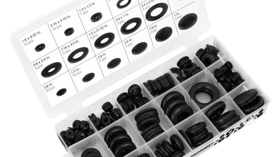 Performance Tool grommet and o-ring hardware kits featuring an image of a collection of o-rings