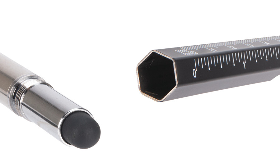 Performance Tool pens and markers featuring an image of a stylus with a ruler