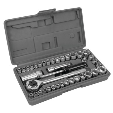 Performance Tool 40-Piece 1/4 In. & 3/8 In. Drive Socket Set