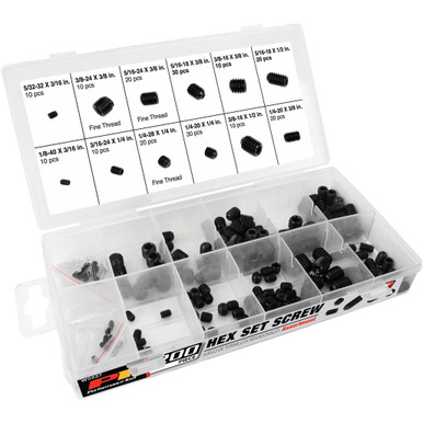 Performance Tool 200-Piece SAE Hex Set Screw Assortment