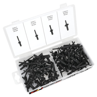Performance Tool 80-Piece Poly Rivet Assortment