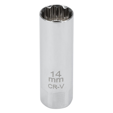Performance Tool 3/8 In. Drive 14mm 12-Point Spark Plug Socket