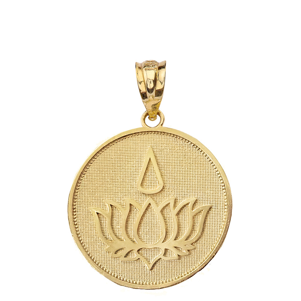 Gold Plated Lotus Pink & White Pendant Set